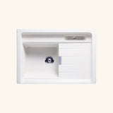 Évier timbre d'office granit Schock LARGO blanc polaris 1 bac 1 égouttoir