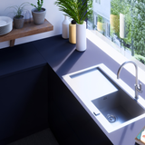 Vidage automatique gain de place 1 bac CUIPD033 pour évier inox RIKAS - Siphon gain de place