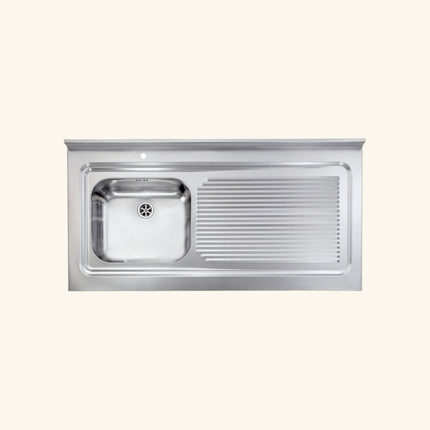 Évier professionnel à poser inox ROSSA 1 bac 1 égouttoir droite