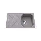 Évier granit gris Luisina ARPEGE 1 bac 1 égouttoir
