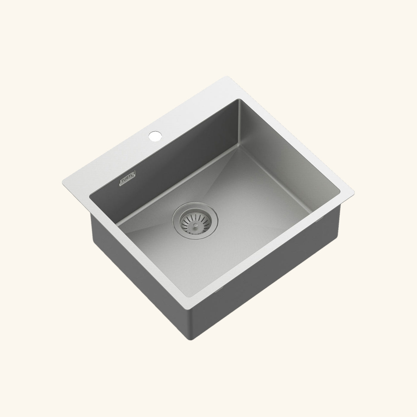 Evier inox nano PVD Turtl TERRA 1 bac 550x505 mm