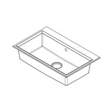 Évier granit noir Kümbad ROMY 1 bac 79x50