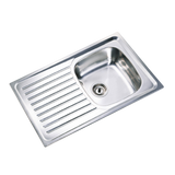 Évier inox lisse SCALDIS 1 bac 1 égouttoir