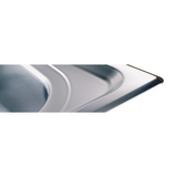 Évier inox lisse SCALDIS 2 bacs 1 égouttoir