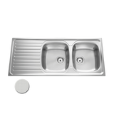 Évier inox nid d'abeille SCALDIS 2 bacs 1 égouttoir