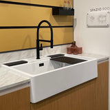 Évier timbre d'office granit blanc SPAZIO