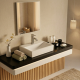 Vasque salle de bain céramique blanc à poser 1 bac 450x300