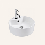 Vasque salle de bain céramique blanc à poser GABY 1 bac 390x390