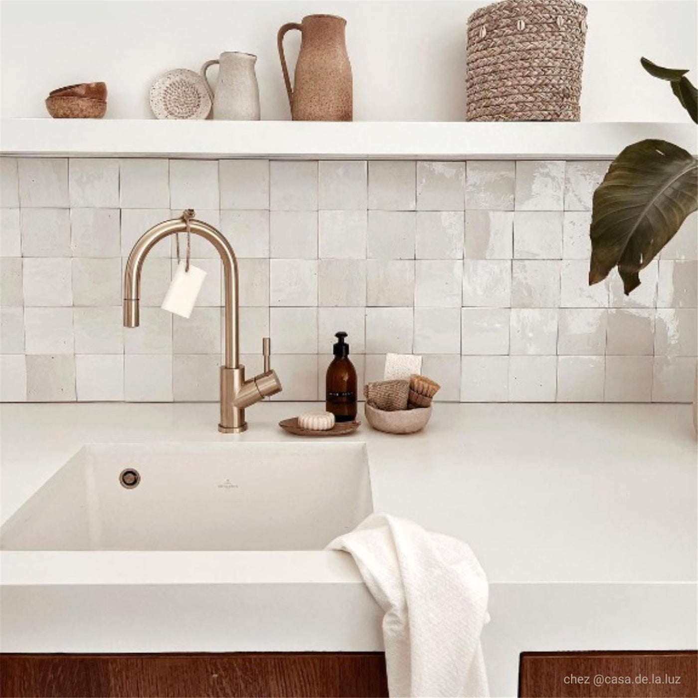 Trop plein rond doré pour évier Villeroy & Boch