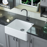 Évier timbre d'office sous-plan Kümbad SWAN granit blanc 1 bac