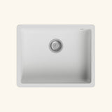 Évier timbre d'office sous-plan Kümbad SWAN granit blanc 1 bac