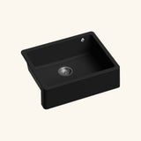 Évier timbre d'office sous-plan Kümbad SWAN granit noir 1 bac