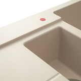 Évier granit beige Luisina TAM TAM 1 bac et demi - 1 égouttoir