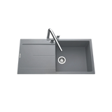 Évier granit gris Luisina TAM TAM 1 grand bac 1 égouttoir