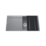 Évier granit gris Luisina TAM TAM 1 grand bac 1 égouttoir