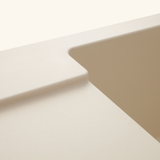 Évier granit beige Luisina TAM TAM 2 bacs 1 égouttoir