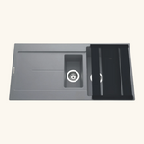 Évier granit gris Luisina TAM TAM 1 bac et demi - 1 égouttoir