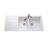 Vidage manuel CUIPD341 pour évier TUNIA 2 bacs - Siphon gain de place