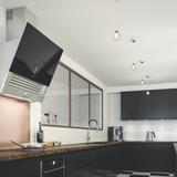 Évier résine noir moucheté TUNIA 1 grand bac 1 égouttoir