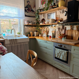 Évier timbre d'office granit blanc grisé mat Kümbad TERRY 1 bac 1 égouttoir à droite -