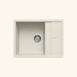 Evier granit beige Luisina MAESTOSO 1 bac 1 petit égouttoir