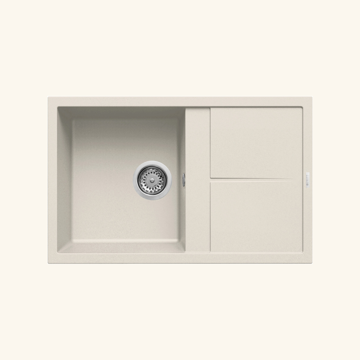 Evier granit beige Luisina MAESTOSO 1 bac 1 égouttoir