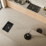 Évier granit noir moucheté Luisina QUADRILLE 1 bac 794x504