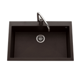 Évier granit noir moucheté Luisina QUADRILLE 1 bac 794x504