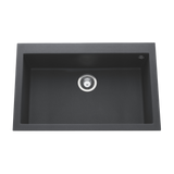 Évier granit noir moucheté Luisina QUADRILLE 1 bac 794x504
