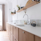 Évier sous-plan granit blanc Luisina QUADRILLE 1 bac 580x440