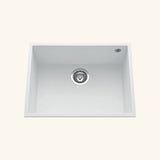 Évier sous-plan granit blanc Luisina QUADRILLE 1 bac 580x440