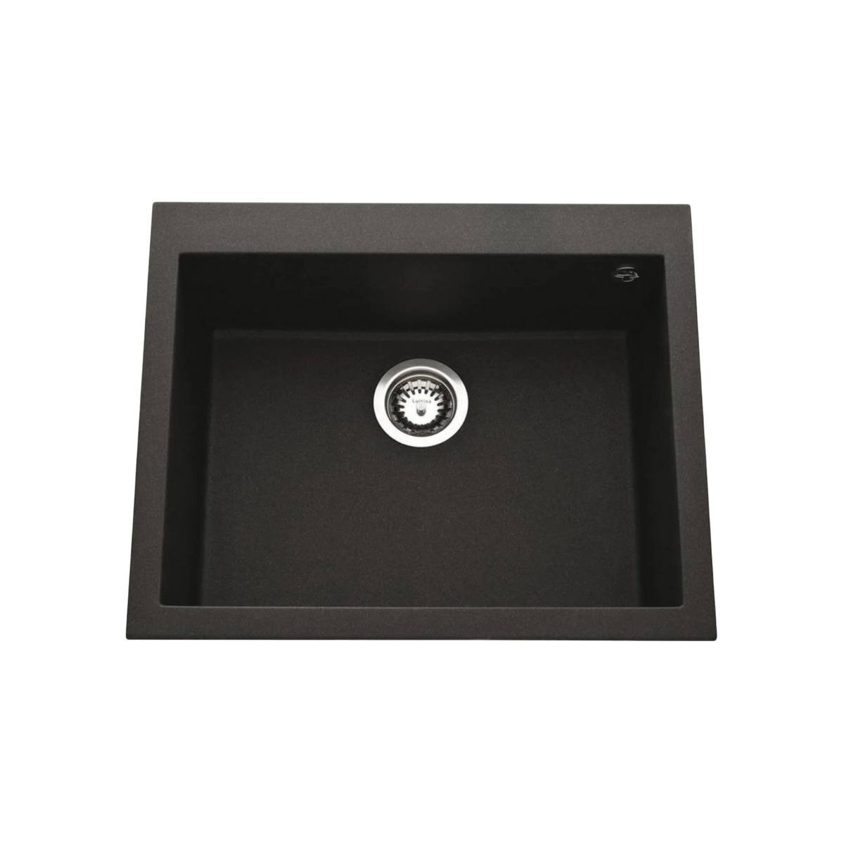 Évier granit noir moucheté Luisina QUADRILLE 1 bac 570x500