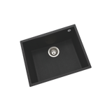 Évier granit noir moucheté Luisina QUADRILLE 1 bac 570x500