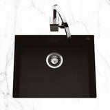 Évier sous-plan granit noir moucheté Luisina QUADRILLE 1 bac 540x440