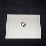 Évier sous-plan granit blanc Luisina QUADRILLE 1 bac 540x440
