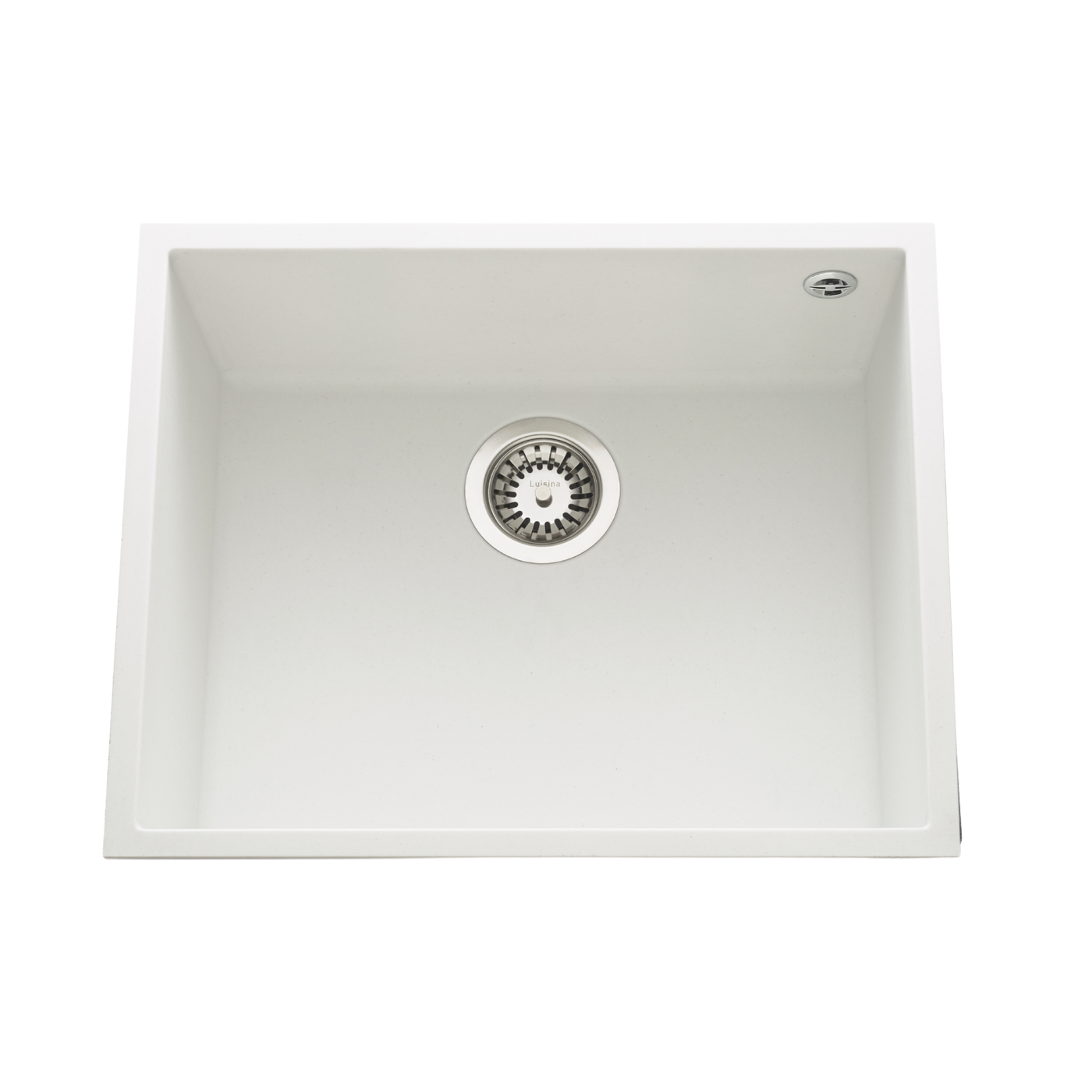 Évier sous-plan granit blanc Luisina QUADRILLE 1 bac 540x440