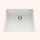 Évier sous-plan granit blanc Luisina QUADRILLE 1 bac 540x440