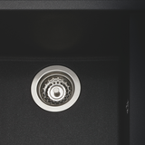 Évier granit noir moucheté Luisina QUADRILLE 2 bacs