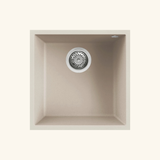 Évier sous-plan granit beige Luisina QUADRILLE 1 bac 440x440