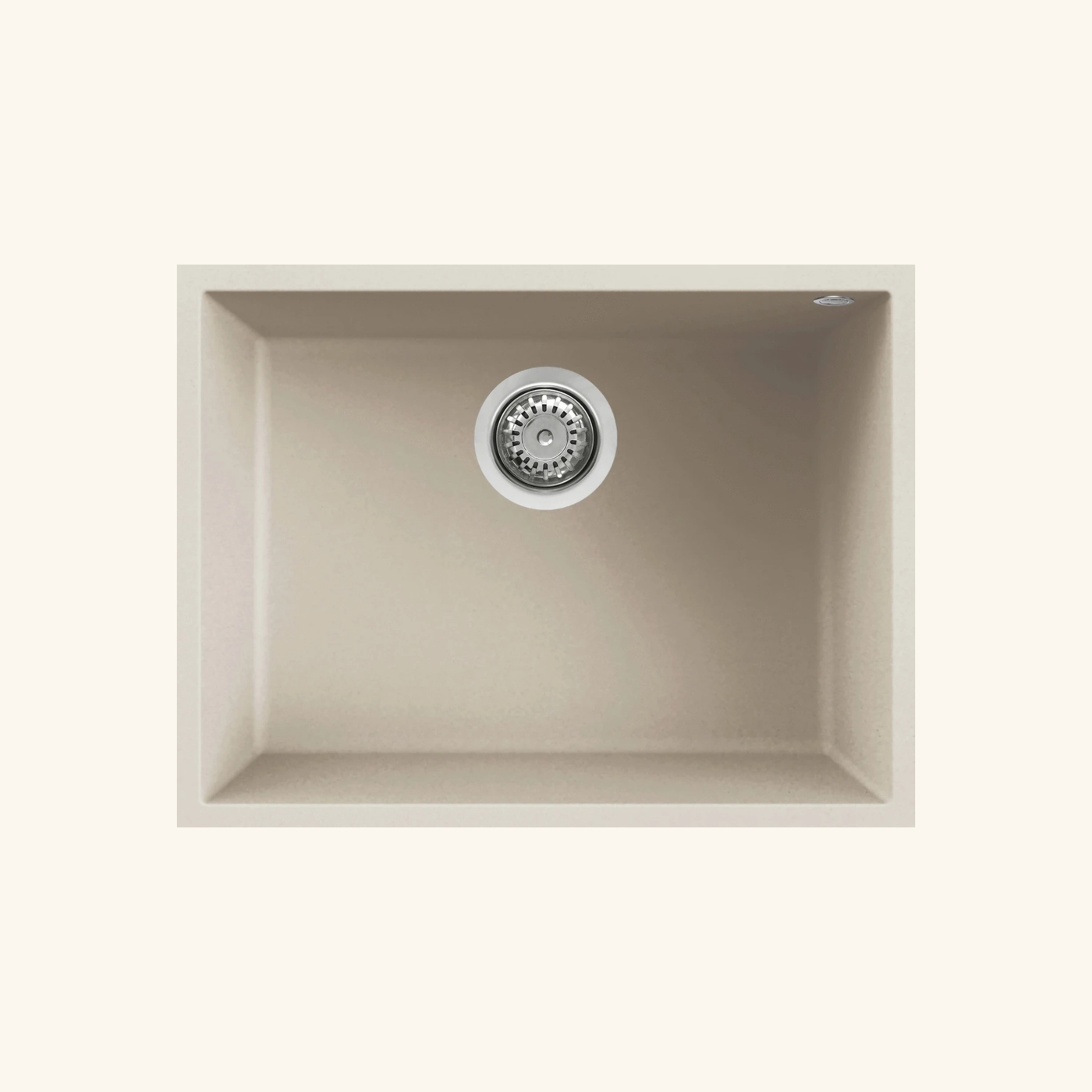 Évier sous-plan granit beige Luisina QUADRILLE 1 bac 580x440