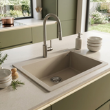 Évier granit beige Luisina QUADRILLE 1 bac 610x500