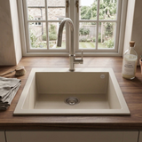 Évier granit beige Luisina QUADRILLE 1 bac 570x500