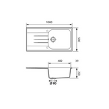 Évier granit noir Schock VIOLA 1 grand bac 1 égouttoir