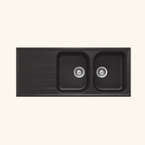 Évier granit noir Schock VIOLA 2 bacs 1 égouttoir