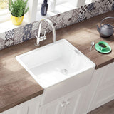 Évier timbre d'office céramique Sanindusa BELFAST blanc 1 bac