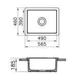 Evier céramique blanc VitrA ARKITEKT 1 bac