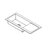 Évier granit noir Kümbad YUNA 1 très grand bac - 1 égouttoir