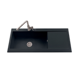 Vidage manuel CUIPD521 pour évier Kümbad YUNA 1 très grand bac 1 égouttoir - Siphon gain de place