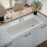 Évier granit blanc Kümbad YUNA 1 très grand bac sans égouttoir