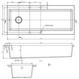Évier granit blanc Kümbad YUNA 1 très grand bac sans égouttoir